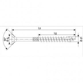 ABC-Holzschraube PT-1 SPEEDpoint -SK- T-40 TG vz 8x280/100